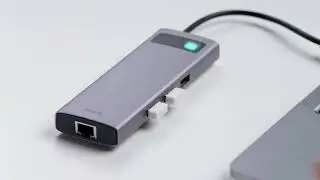 Baseus Laptop Docking Station Dual Monitor, 9 in 1 USB C Hub with 1000Mbps