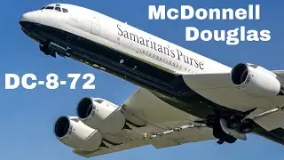 EPIC Douglas DC-8 Takeoff to Oshkosh 2025!! | Samaritans Purse N782SP Engine Startup + Takeoff (GSO)