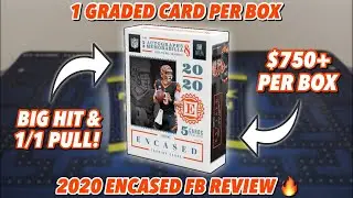 BIG HIT & 1/1 PULL!🔥 $750+ PER BOX! | 2020 Panini Encased Football Hobby Box Break/Review