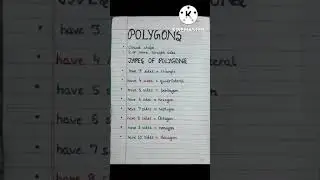 Polygon and its types 🔺️🔶️🔷️