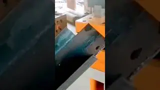 Side cutiing process of a C channel on a hydraulic cutting machine #machine #channel #ironworker
