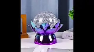 Elegant Lotus Crystal Ball Night Light（TH-139B-3）