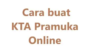 Aplikasi KTA Pramuka Online