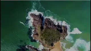 Pambula beach & river mouth amazing scenic film Mavic 2 zoom.