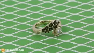 Tree Inspired Engagement Ring with Hand Engraved Bark Finish