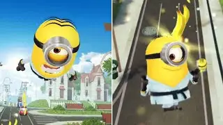 Minion Rush: Martial Arts Stuart Minion Banana Splitter Ability Full Gameplay at Residential Area