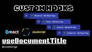 Mastering the [ useDocumentTitle ] Hook for Dynamic Titles | Level Up Your React Skill 