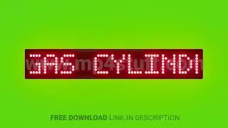 Gas Cylinder Storage Scrolling Red Dot Matrix LED Text Animation on Green Screen Seamless Loop