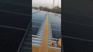 100kw solar power plant installation on tin shed