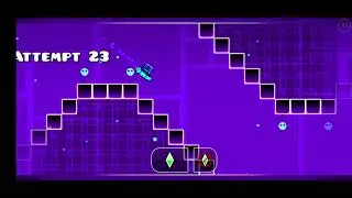 I beat back on track on practice mode geometry dash