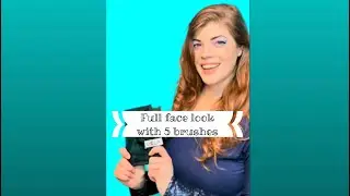 Full face with 5 brushes!! #modabrush #makeupbrush #glamlook