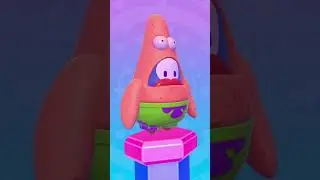 Calamardo guapo, Bob esponja cavern&iacute;cola y Patricio sorprendido en Fall Guys! #bobesponja #fallguys