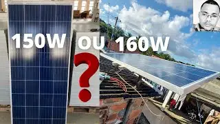 Energia solar painel solar 150W OU  Painel Solar 160W❓