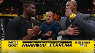 Francis Ngannou and Renan Ferreira faceoff ahead of their Oct. 19 PFL fight | ESPN MMA