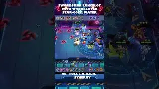 AUTO WIN!! SWORDSMAN LANCELOT WITH WYRMSLAYER STAR-CORE: WATER - MAGIC CHESS #shorts