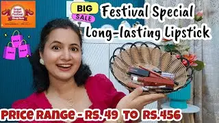 *Under Rs. 499* Amazon Festival Special Long Lasting Lipsticks Haul & Swatches 💕 | Neema's Talk 