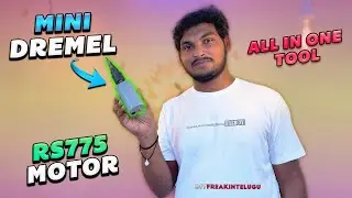 DIY Rotary Tool | How to make Powerful Dremel Tool at Home - DIYFreak in Telugu