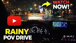 2021 Mazda3 Turbo 8-Minute Rainy Night Drive 🌧️ | Relaxing POV  City Drive (No Music)