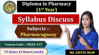 PCI Syllabus | Pharmacognosy- ER20-13T | D-pharma-1st Year | Complete information #dpharma