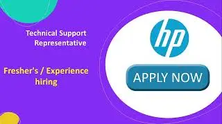 HP Technical Support Representative | Fresher and Experience job