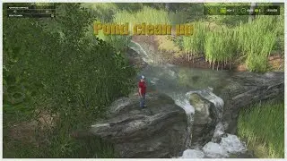 Massive Farm Pond Clean up! Bushhog + Mowing + Baling - FS25 Ep 1