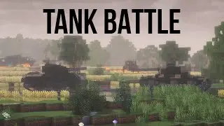 Large Scale Pacific War Tank Battle in Minecraft 大規模太平洋坦克戰