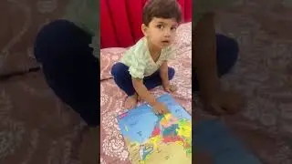 2 year old Veedika solving India Puzzle😳🤗🤗