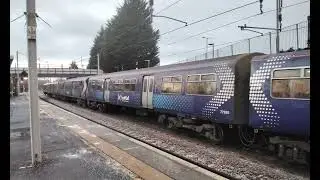 ScotRail 320305 & 318257 arrive at Motherwell