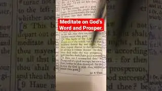 Meditate on God&rsquo;s Word and Prosper. Joshua 1:8 #israel #israelites