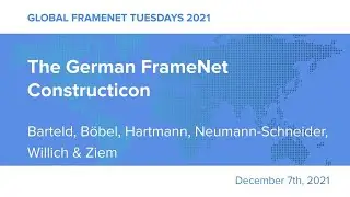 Global FrameNet Tuesdays | The German FrameNet Constructicon