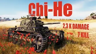 Type 1 Chi-He Red Flower 7 Kills 2,3 K Damage World of Tanks