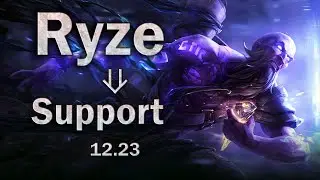 Ryze - Support! | Full game | League of Legends - patch 12.23