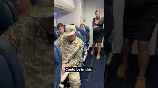 Soldier finds out shocking news on his flight home 😱