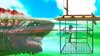 We Added MEGALODON SHARK CAGE TO ARK MODDED (Ark DOX 4)