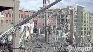Demolishing Seattle&rsquo;s Alaskan Way Viaduct: Single span removal timelapse