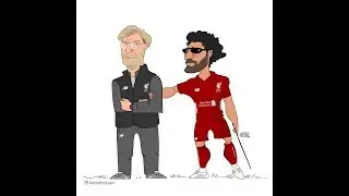 Caricature Mohamed Salah and Jurgen Klopp - procreate