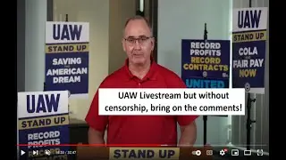UAW President Sept 29th livestream but without censorship and my charming personality