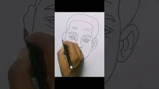 How To Draw Will Smith Easy Sketch😲😲 #Shorts#willsmith#viralart#drawing