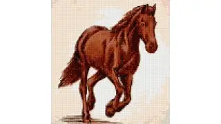 cross stitch world - horse runs free