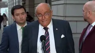 Rudy Giuliani Speaks to Reporters After Contempt of Court Hearing
