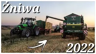🔥ŻNIWA 2022 PRZY ZACHODZIE SŁOŃCA🔥JĘCZMIEŃ OZIMY W GR SULOWSCY🔥John Deere 2266 Extra🔥2x Deutz-Fahr🔥