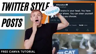 [EASY] How To Make A Twitter Style Post In Canva!!