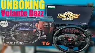 VOLANTE T6 RACING WHELL DAZZ UNBOXING FIOCUI MUITO BOM no Euro truck simulator 2