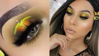 LOOK OLIVO Y CUT CREASE NEÓN