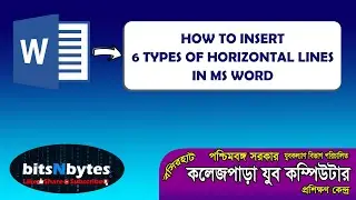 HOW TO INSERT 6 TYPES OF HORIZONTAL LINE IN MS WORD II #msword #bitsnbytes #mswordtipsandtricks