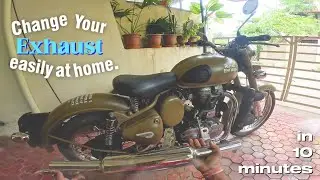 How to Change RE Bullet/Classic 350/500 Exhaust At Home