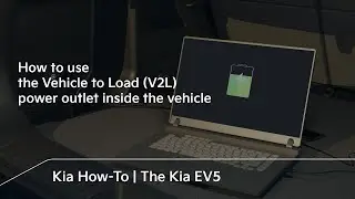 How to use the Vehicle to Load (V2L) power outlet inside the vehicle | The Kia EV5