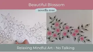 Cherry Blossom | Using Mixed Media Mark Pens and Inktense Pencils Full Drawing No Talking