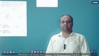 Resolution of forces into two non perpendicular components Problem 2 (English & Hindi )