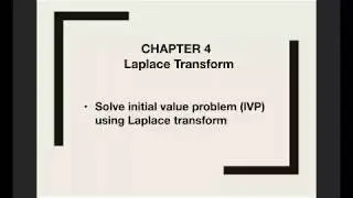 LAPLACE TRANSFORM: Solve initial value problem (IVP) using Laplace transform